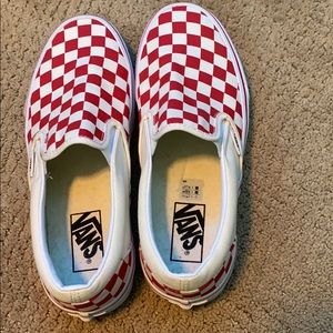 Red checkered vans